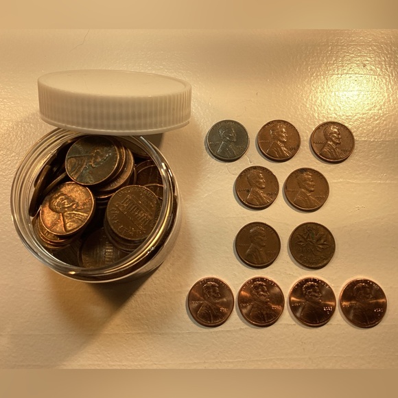 🟤 Vintage 1960s Penny Hunt Coin Collection for kids - Copper + Wheat + S Mint - Picture 2 of 13